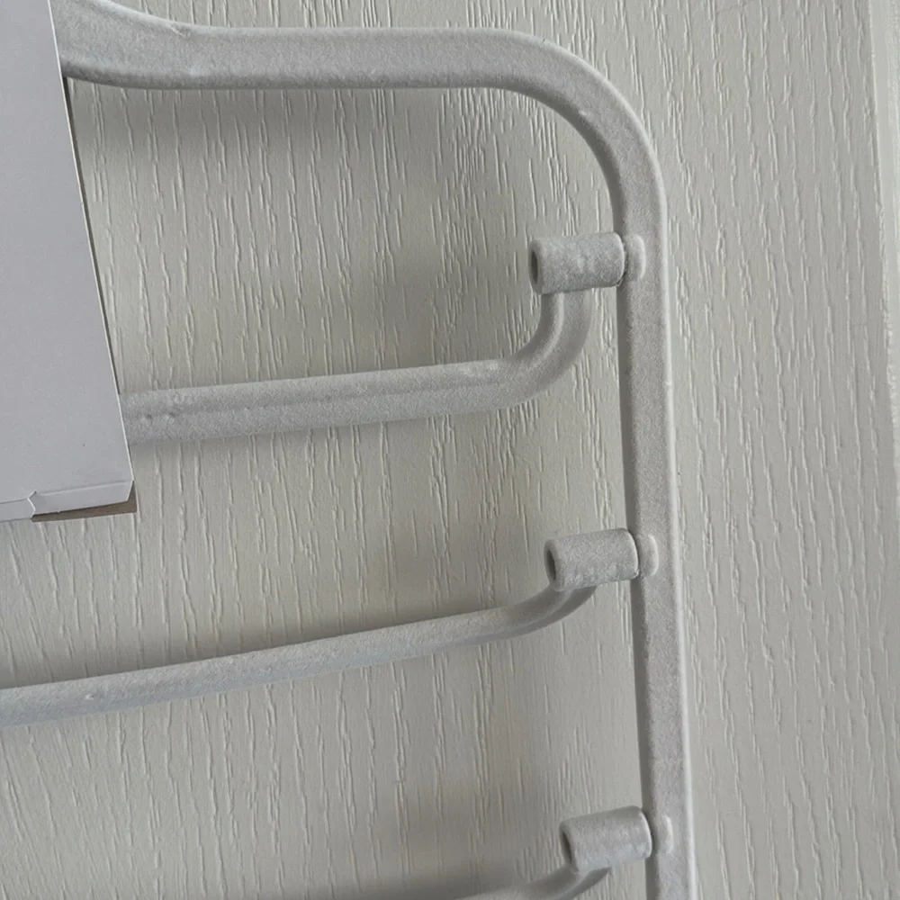 Flocked White No-Slip Flocked Pant Hanger